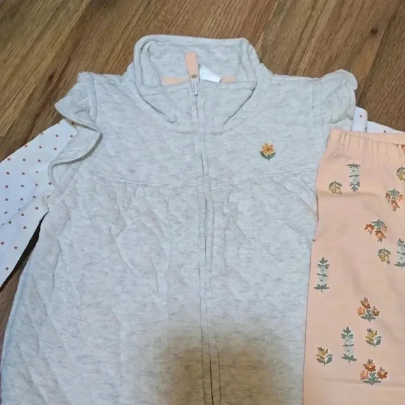 Carter's 3 piece vest floral set - Picture 2 of 4